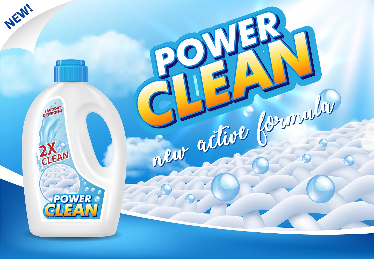 Detergnet Power Clean With Nanosilver Nanotechnology Inside